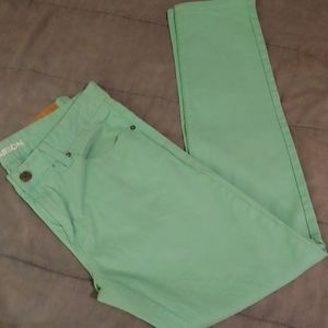 Teal Carbon Skinny Jeans